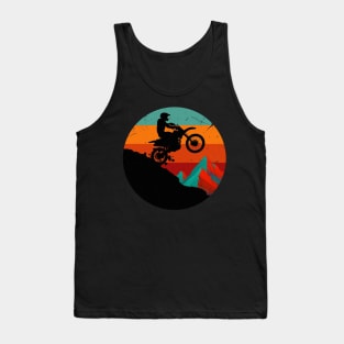 Retro motorcycle Adventure in the Mountains Tank Top